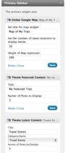 Configure Widgets